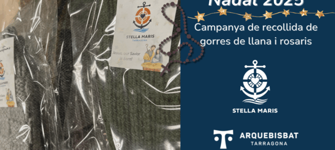 Campanya de Nadal 2025. Stella Maris recull gorres de llana i rosaris pels mariners