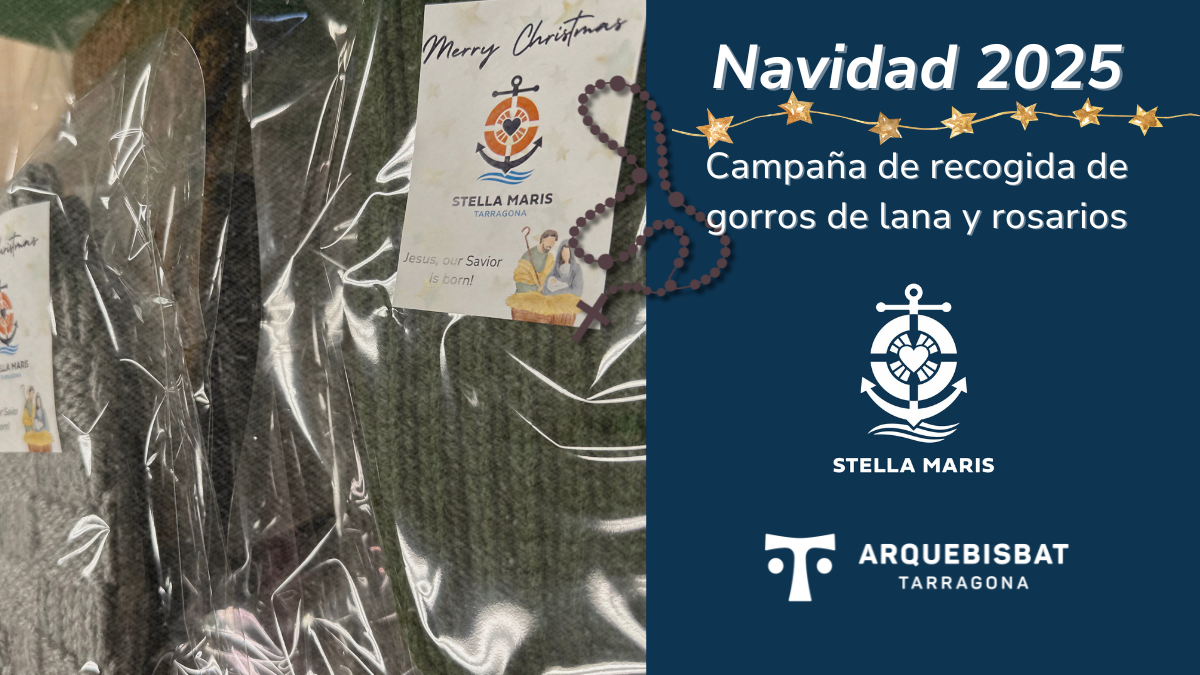 Campaña de Navidad 2025. Stella Maris recoge gorros de lana y rosarios para los marineros Campaña de Navidad 2025. Stella Maris recoge gorros de lana y rosarios para los marineros